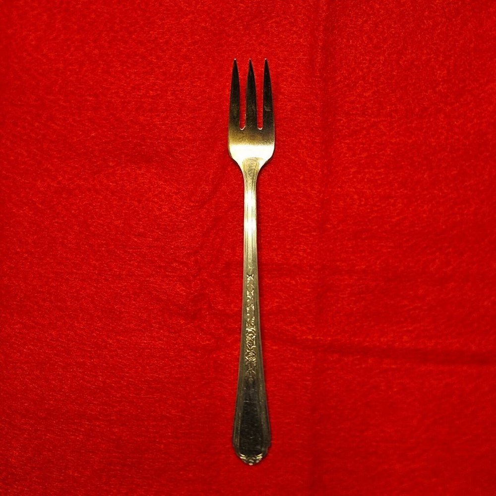 Plymouth Silver Plate Cocktail Fork 1938‎ Jewel Pattern 5.75"